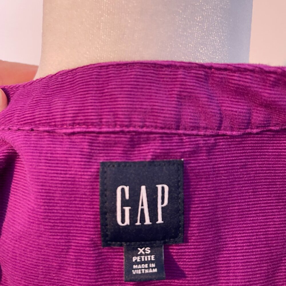 GAP Purple Mini Corduroy Dress size XS Petite - Picture 4 of 4